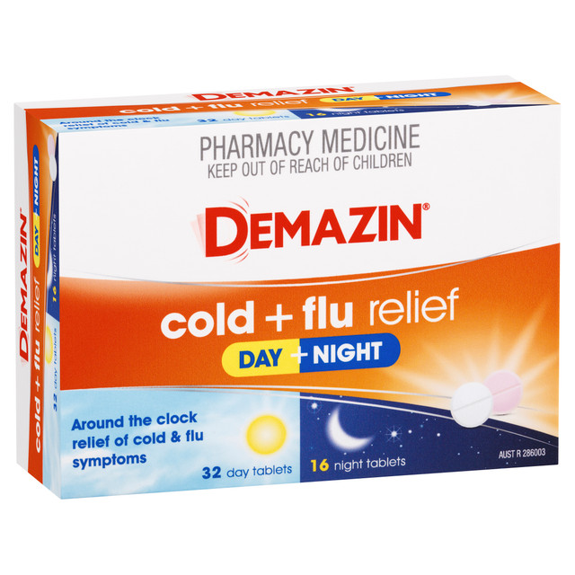 Demazin Cold & Flu Relief Day + Night 48 Tablets Demazin Cold & Flu Relief Day + Night 48 Tablets