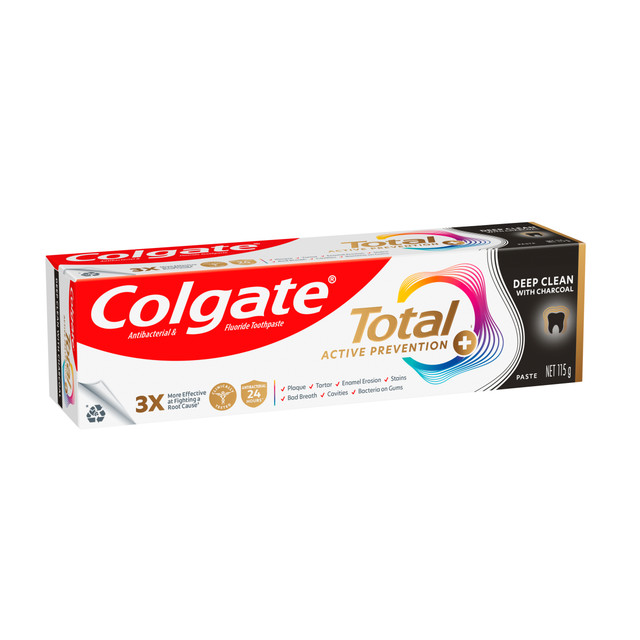 Colgate Total Active Prevention Toothpaste Deep Clean with Charcoal 115g