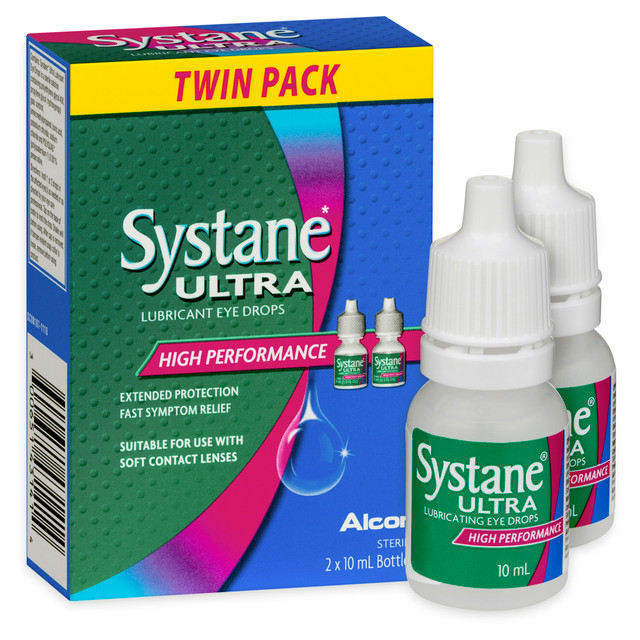 Systane Ultra Lubricant Eye Drops 2 x 10ml Twin Pack