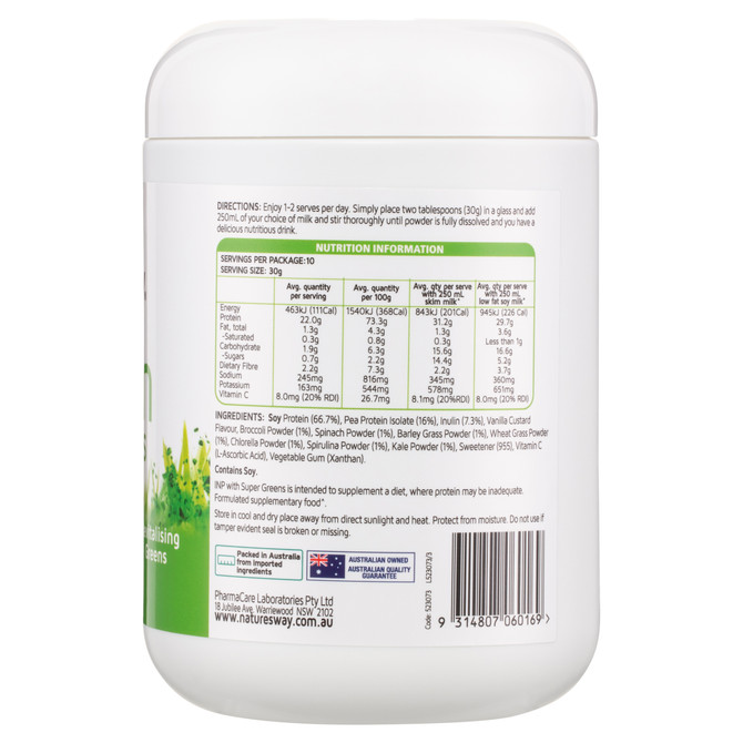 Nature's Way Instant Natural Protein + Supergreens 300g