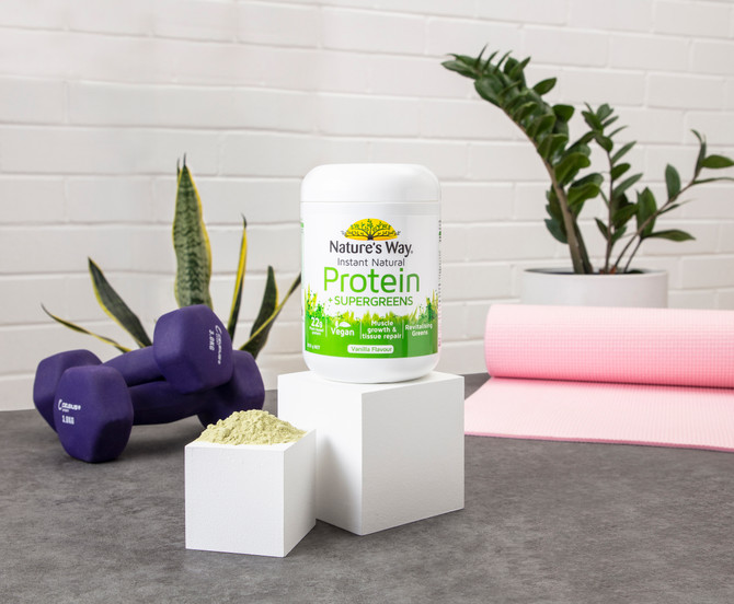 Nature's Way Instant Natural Protein + Supergreens 300g