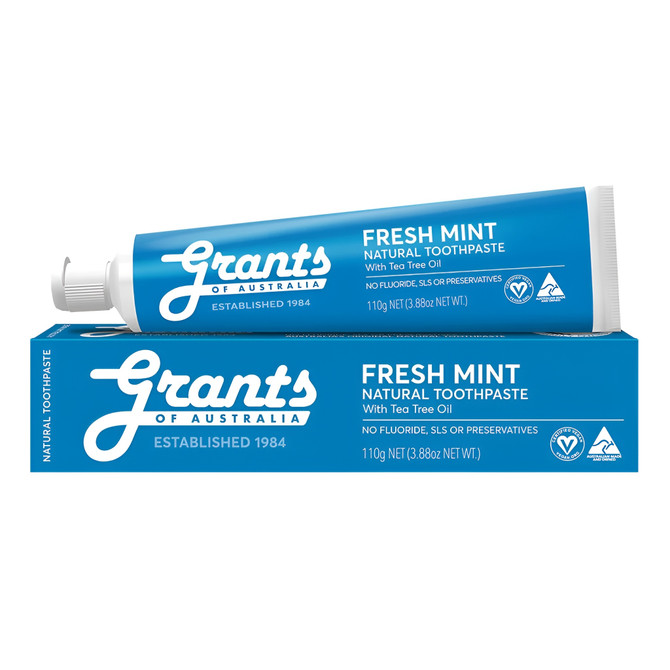 Grants Fresh Mint Natural Fluoride Free Toothpaste 110g