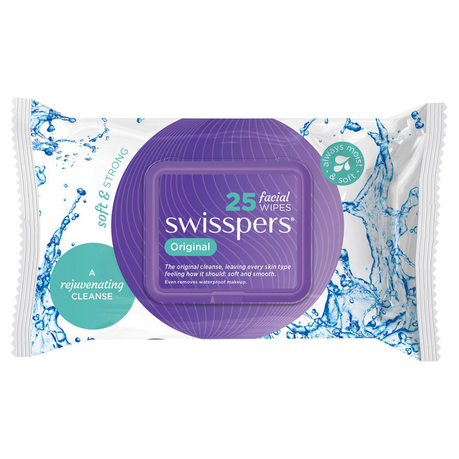 Swisspers Original Facial Wipes 25 pack