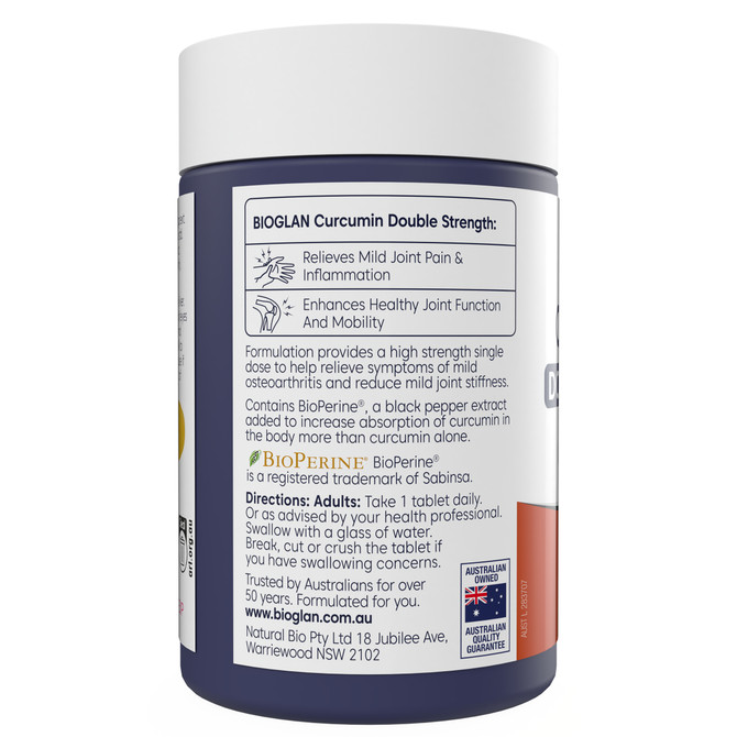 Bioglan Curcumin Double Strength 1200mg 40s