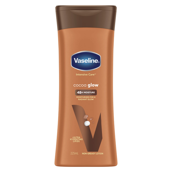 Vaseline Intensive Care Body Lotion for dry skin Cocoa Glow 48h moisturising skin care 225 ml