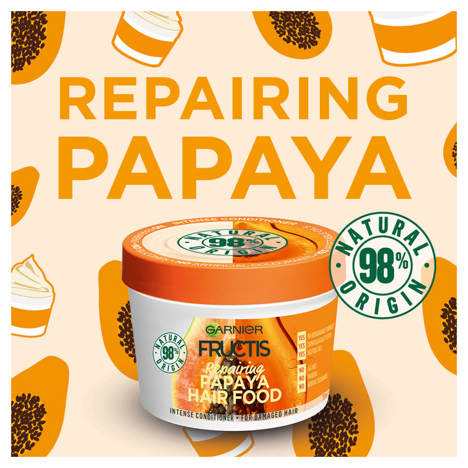 Garnier Fructis Hair Food Repairing Papaya 390ml for Damaged Hair