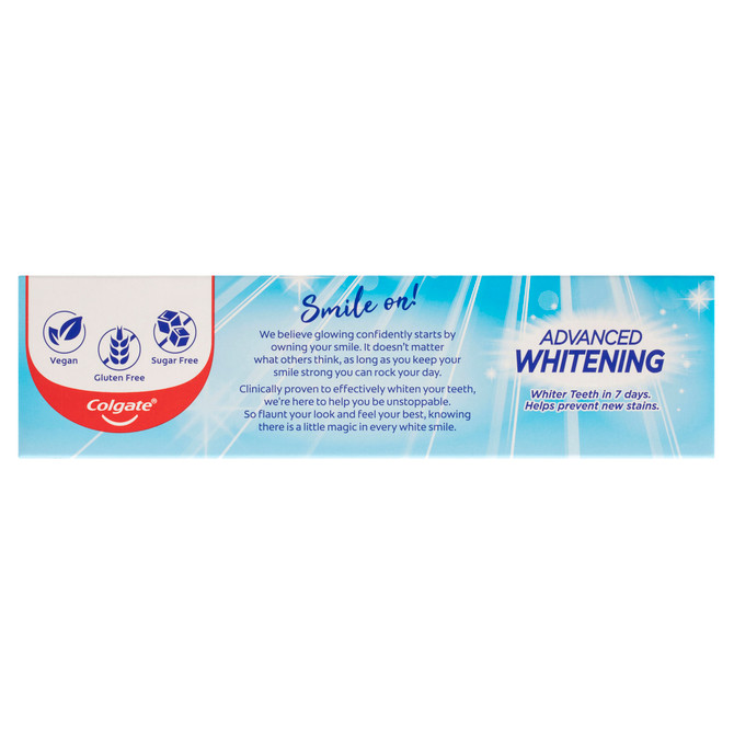 Colgate Advanced Whitening Toothpaste, 115g, with Micro-Cleansing Crystals
