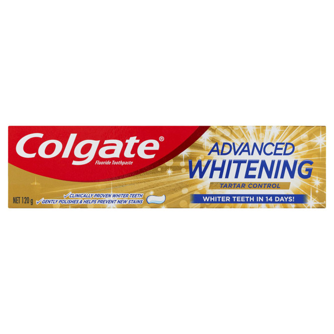 Colgate Advanced Whitening + Tartar Control Toothpaste 120g