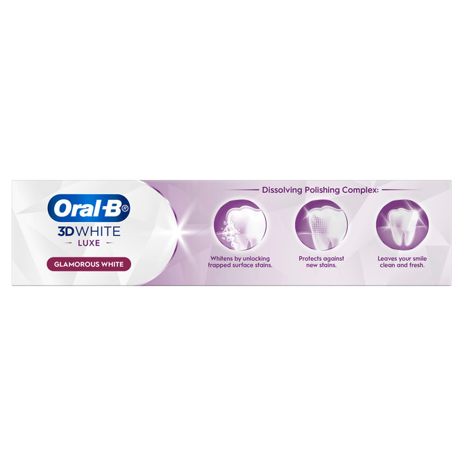 Oral-B 3D White Luxe Glamorous White Whitening Toothpaste 95g