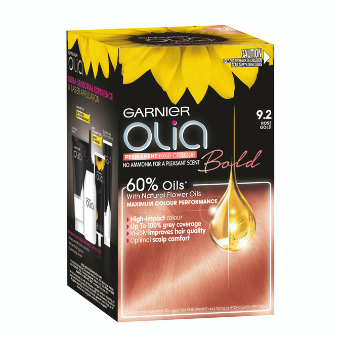 Garnier Olia Bold Permanent Hair Colour - 9.2 Rose Gold (Ammonia Free, Oil Based)