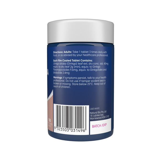 Bioglan Ginkgo Biloba 2000mg 100s