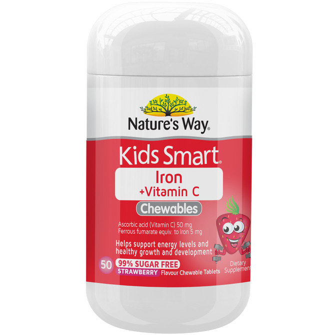 Nature's Way Kids Smart Iron + Vitamin C Chewable 50's