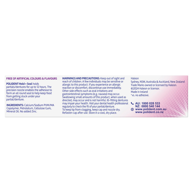 Polident Hold + Seal Denture Adhesive Cream 40 g