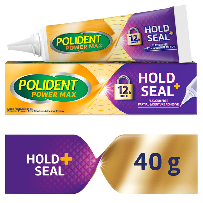 Polident Hold & Seal Denture Adhesive Cream 40g