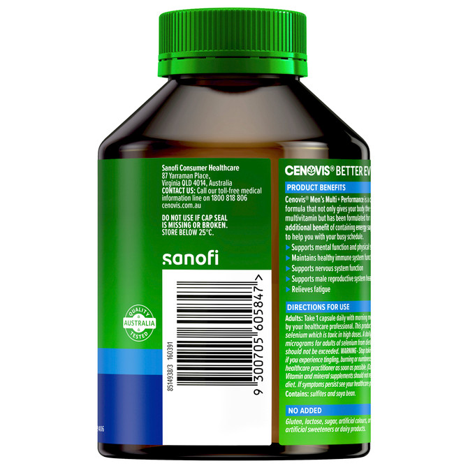 Cenovis Men's Multi + Performance  100 Capsules