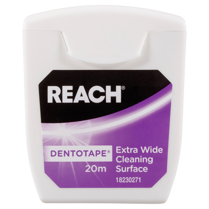 REACH® Dentotape Waxed Dental Floss 20m