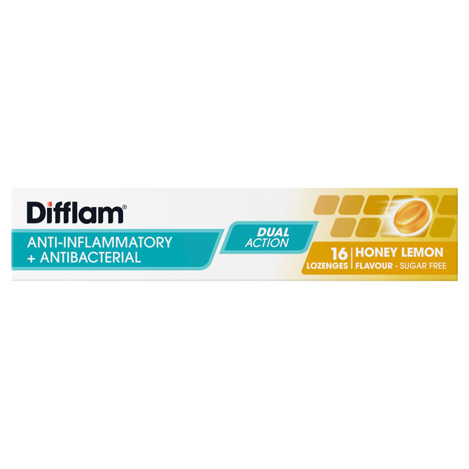 Difflam Sore Throat Pack  Honey & Lemon 16 Pack 