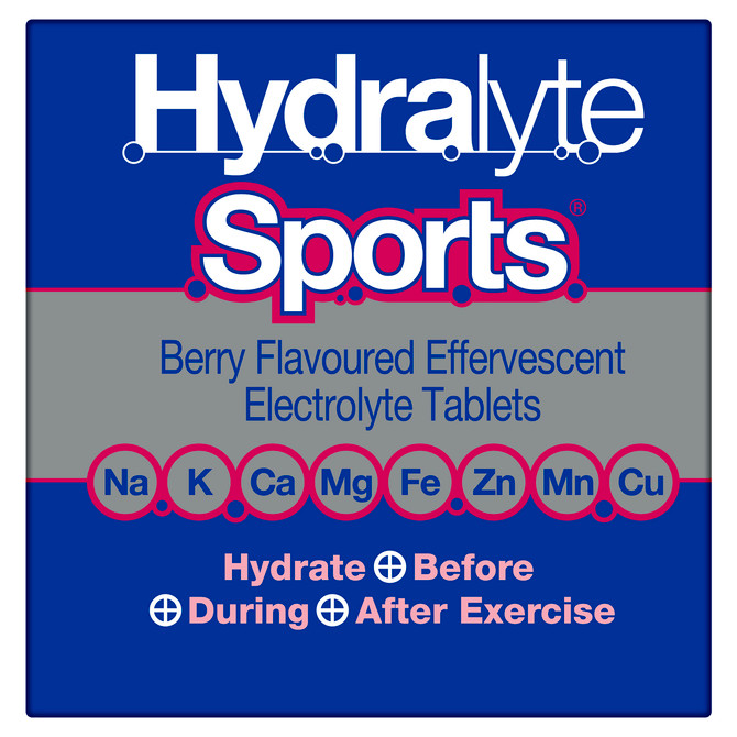 Hydralyte Sports Effervescent Electrolyte Tablets Berry Flavoured 20 Pack
