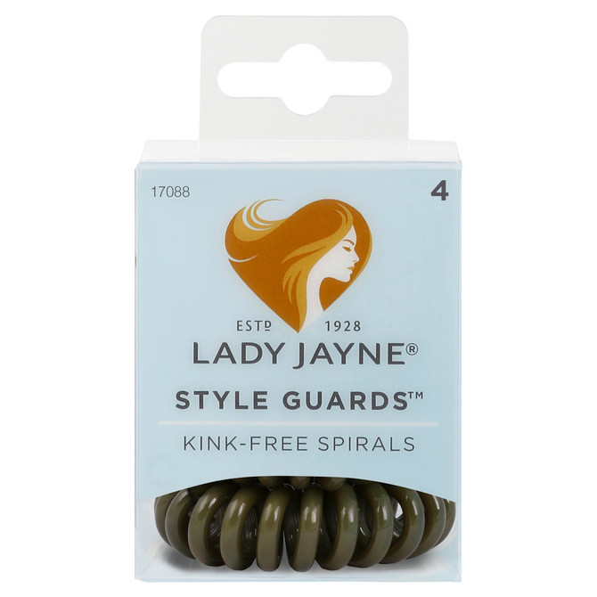 Lady Jayne Style Guards Green Spiral Elastics - 4 Pk