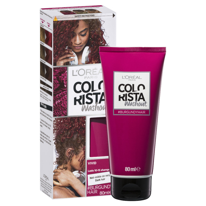 L'Oréal Paris Colorista Washout Burgundy Hair (Semi-Permanent Hair Colour)