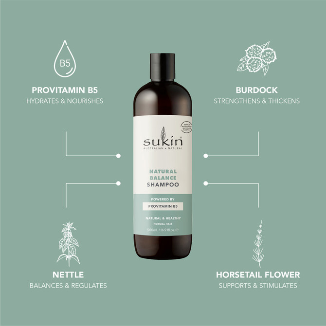 SUKIN NATURAL BALANCE SHAMPOO 500ML