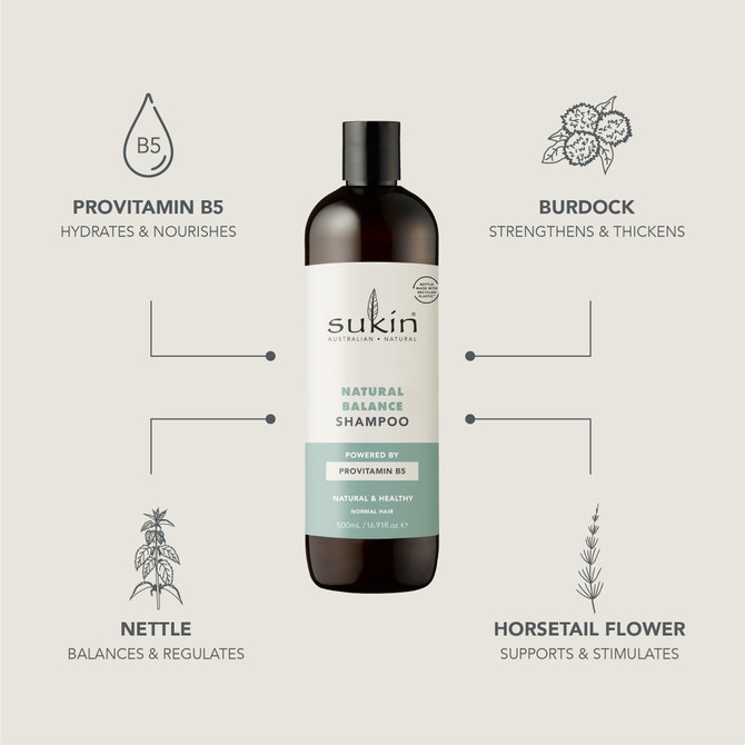 SUKIN NATURAL BALANCE SHAMPOO 500ML