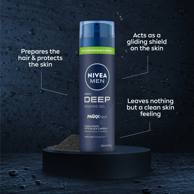 NIVEA MEN Deep Shaving Gel 200mL
