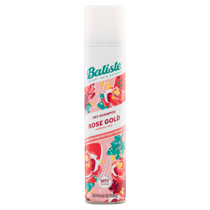 Batiste Rose Gold Dry Shampoo | Rich Floral  Fragrance | Instant Hair Refresh | 200 mL
