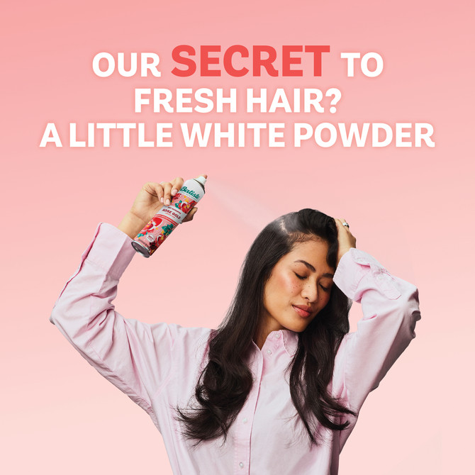 Batiste Rose Gold Dry Shampoo | Rich Floral  Fragrance | Instant Hair Refresh | 200 mL