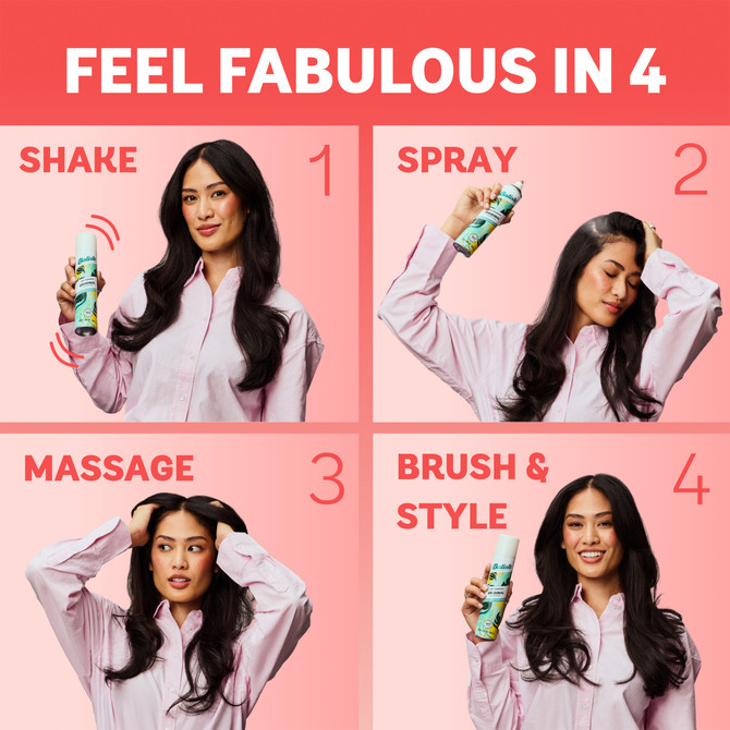 Batiste Rose Gold Dry Shampoo | Rich Floral  Fragrance | Instant Hair Refresh | 200 mL