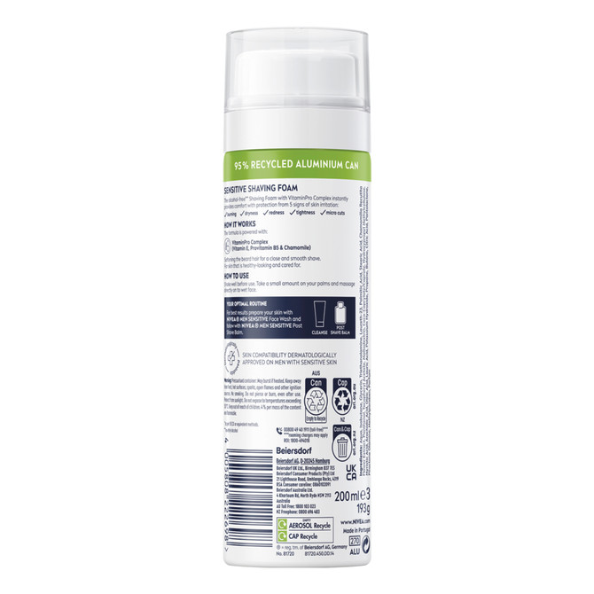 NIVEA MEN Sensitive Shaving Foam 200ml