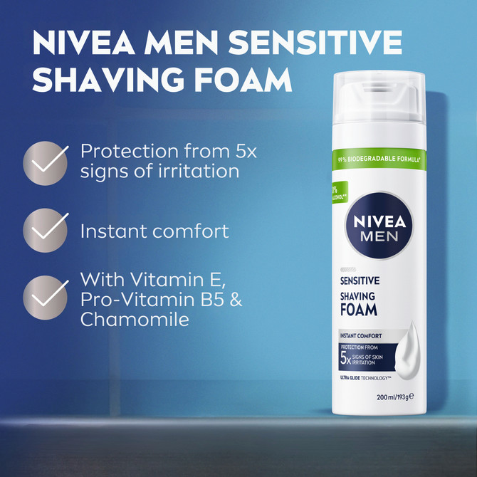 NIVEA MEN Sensitive Shaving Foam 200ml