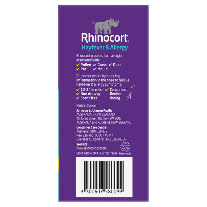 Rhinocort Original Non-Drowsy Hayfever & Allergy Relief Nasal Spray Twin Pack 2 x 120 Sprays 