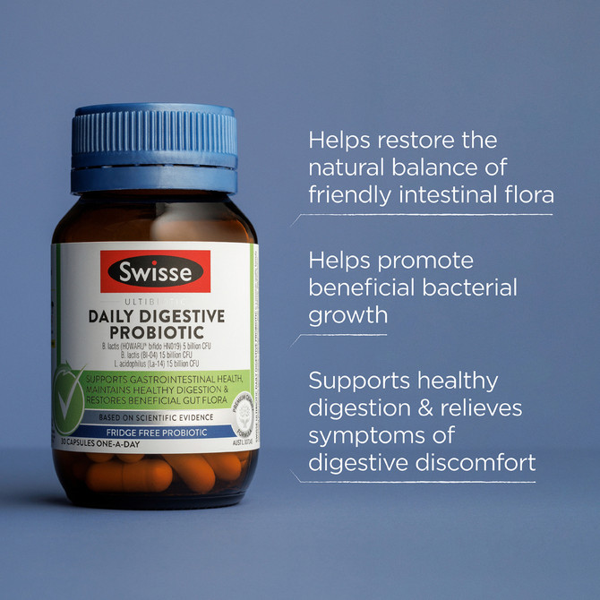 Swisse Ultibiotic Daily Digestive Probiotic 30 Pack