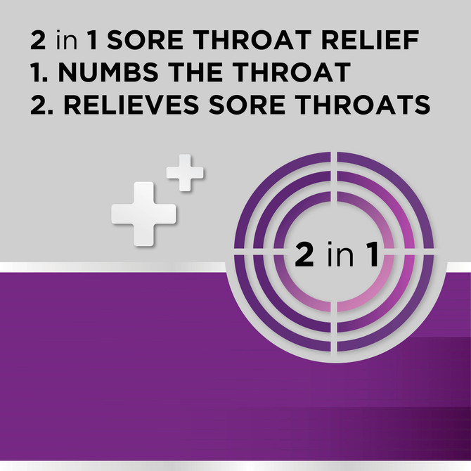 Strepsils Extra Blackcurrant Fast Numbing Sore Throat Pain Relief with Anaesthetic Lozenges 16 pack