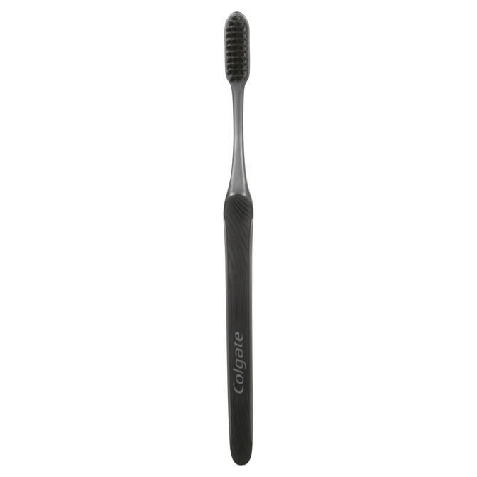 Colgate Slim Soft Charcoal Manual Toothbrush, 1 Pack, Soft With Slim Tip Antibacterial Bristles