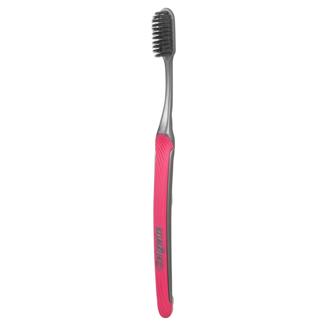 Colgate Slim Soft Charcoal Manual Toothbrush, Ultra Soft 1 Pack