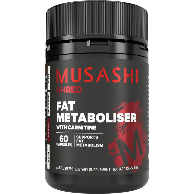 Musashi Fat Metaboliser with Carnitine 60 Capsules