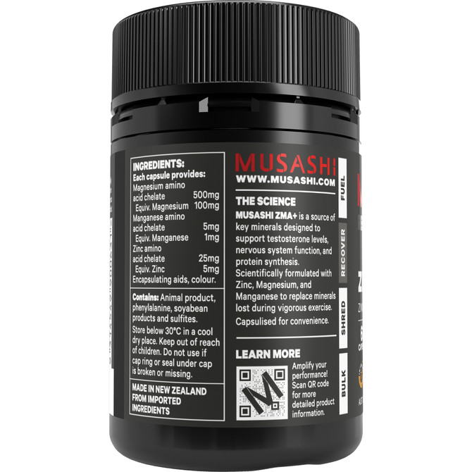 Musashi ZMA+  60 capsules