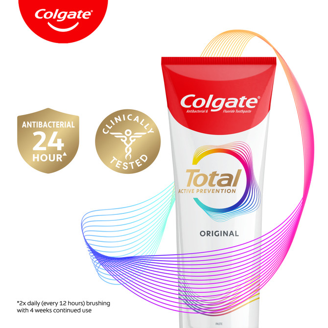 Colgate Total Original Antibacterial Toothpaste, 40g, Travel Size, Whole Mouth Health, Multi Benefit