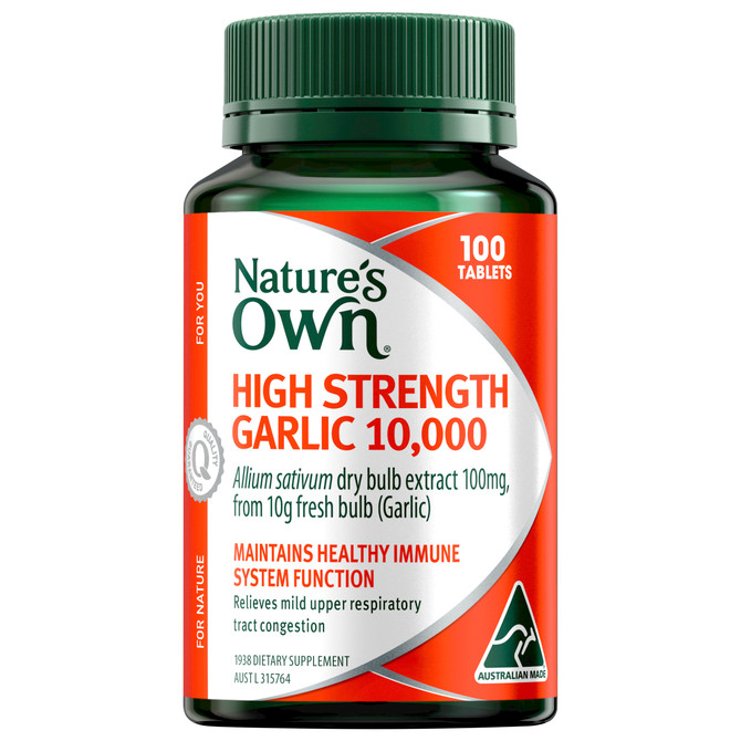 Nature's Own High Strength Garlic 10,000 100 Tablets