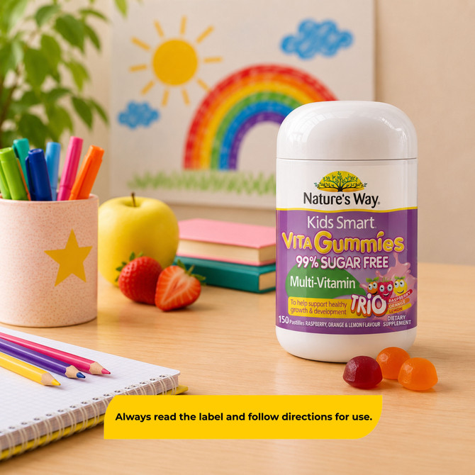 Nature's Way Kids Smart Vita Gummies 99% Sugar Free Multi-Vitamin Trio 150's
