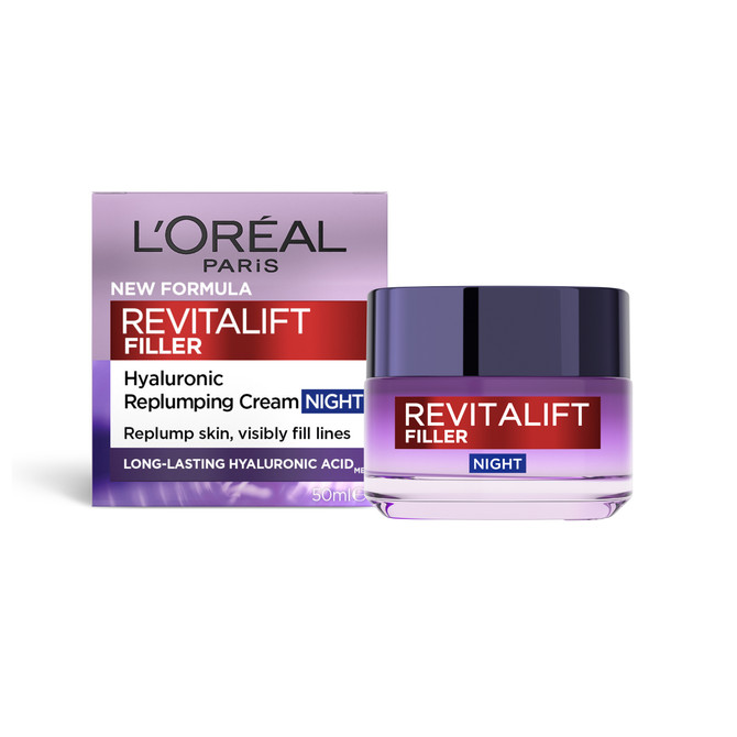 L'Oréal Paris Revitalift Filler [+Hyaluronic Acid] Replumping Night Moisturiser 50ml