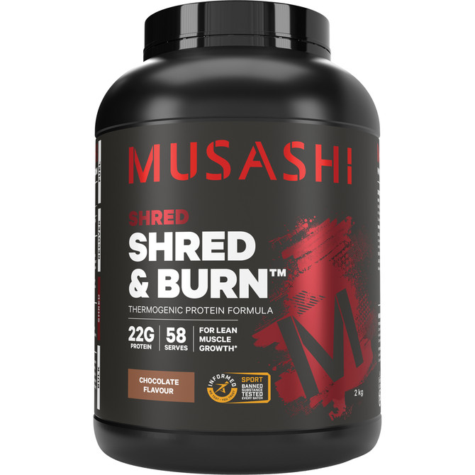 Musashi Shred & Burn Protein Chocolate 2kg