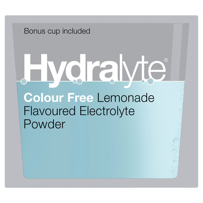 Hydralyte Electrolyte Powder Colourfree Lemonade Flavoured 10 Pack