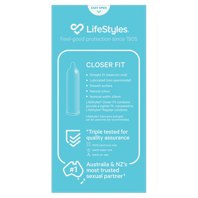 LifeStyles® Closer Fit Condoms 10 Pack