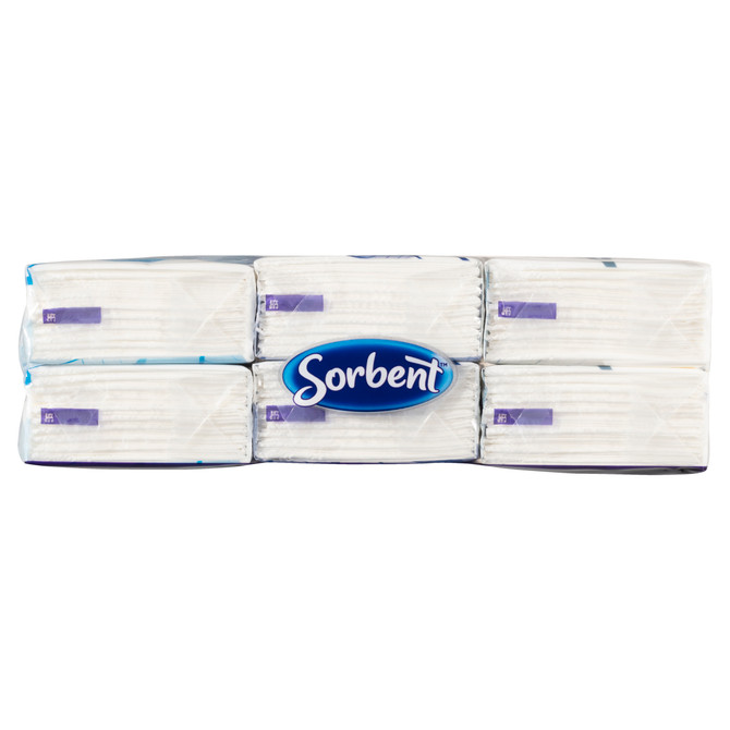 Sorbent Silky White Facial Tissues 6 x 10 Pack