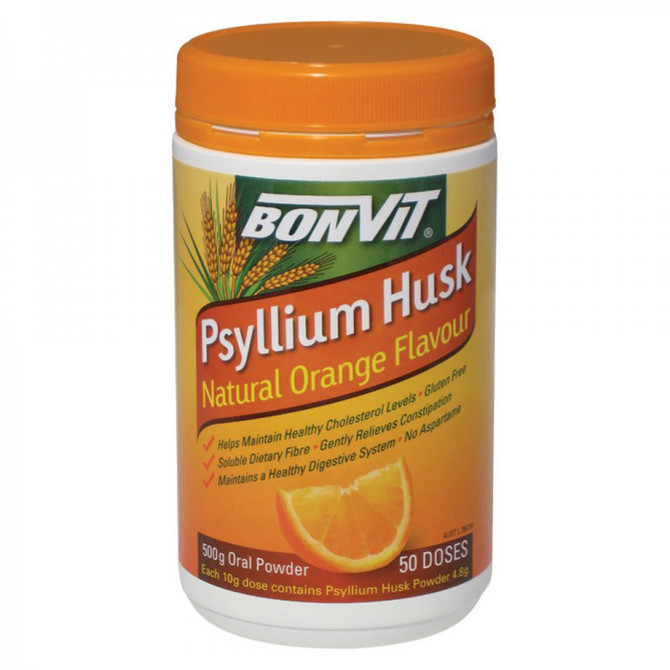 Bonvit Psyllium Husks Natural Orange Flavour 500g