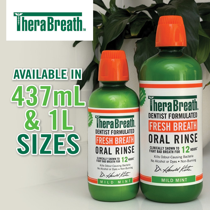 TheraBreath Fresh Breath Mouthwash - Mild Mint 473ml 