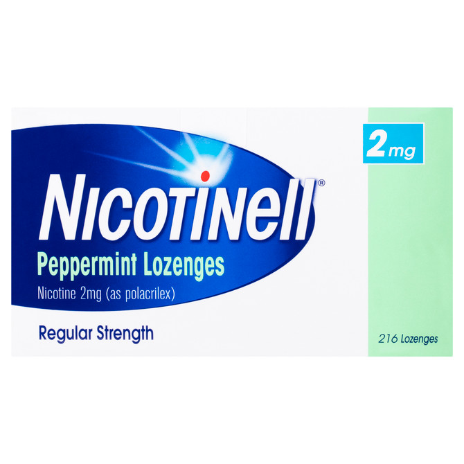 Nicotinell Stop Smoking Peppermint Lozenge Regular Strength 2mg 216 Pack